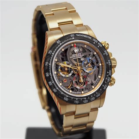 skeleton rolex gold|rolex daytona skeleton price.